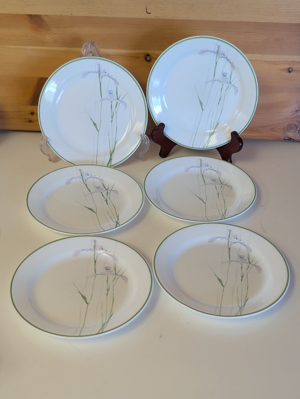 6 Corelle Shadow Iris, Salad/Dessert Plates.🌟🌟🌟